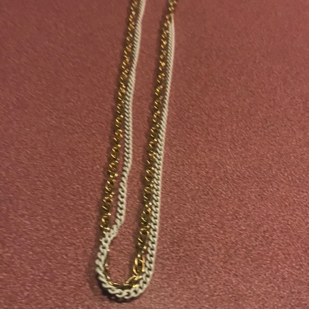 Double chain one is goldtone the other is white